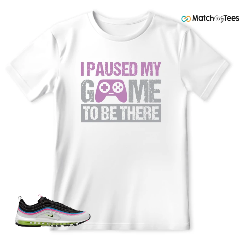 NIKE AIR MAX 97 NEON BLACK WHITE SNEAKER Matching Tees t-shirt