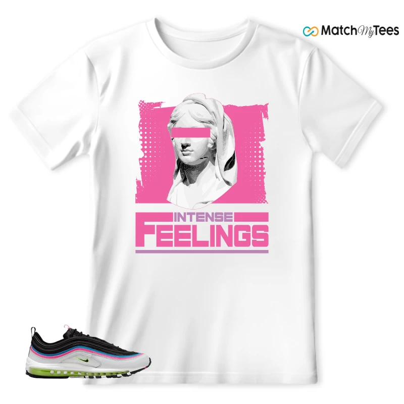 NIKE AIR MAX 97 NEON BLACK WHITE SNEAKER Matching Tees t-shirt