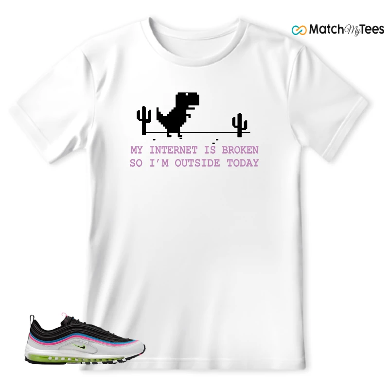 NIKE AIR MAX 97 NEON BLACK WHITE SNEAKER Matching Tees t-shirt