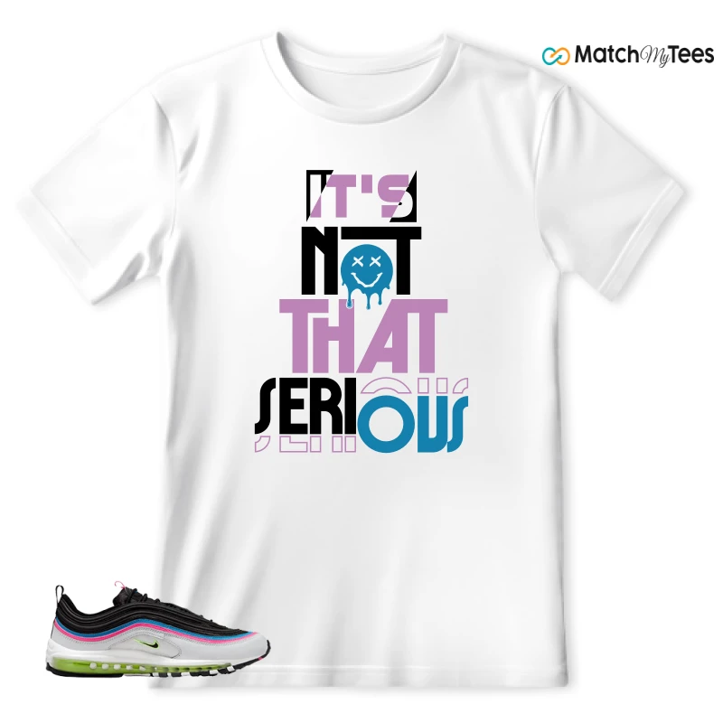 NIKE AIR MAX 97 NEON BLACK WHITE SNEAKER Matching Tees t-shirt