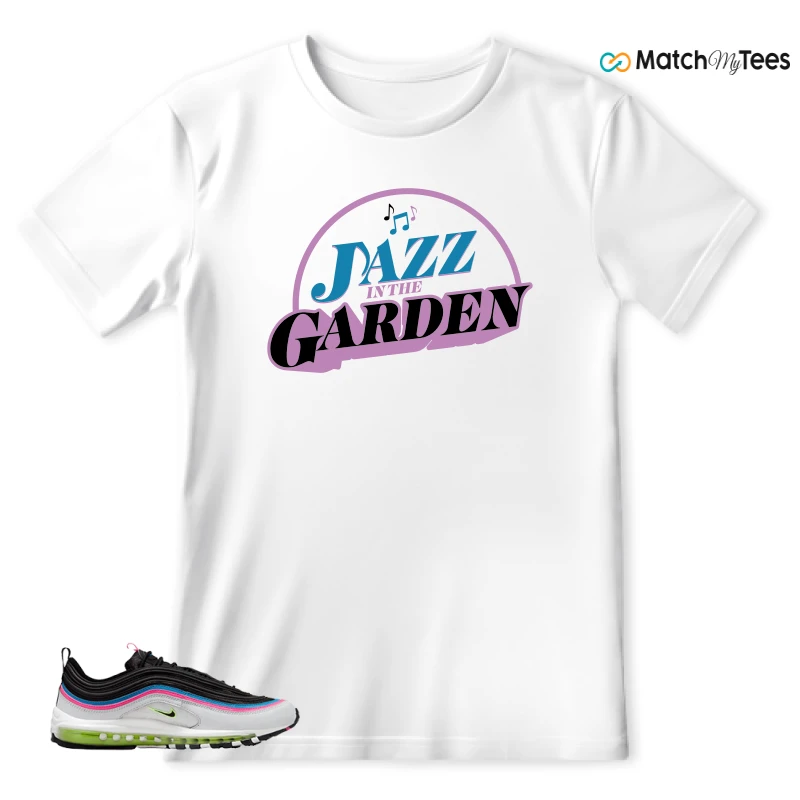 NIKE AIR MAX 97 NEON BLACK WHITE SNEAKER Matching Tees t-shirt