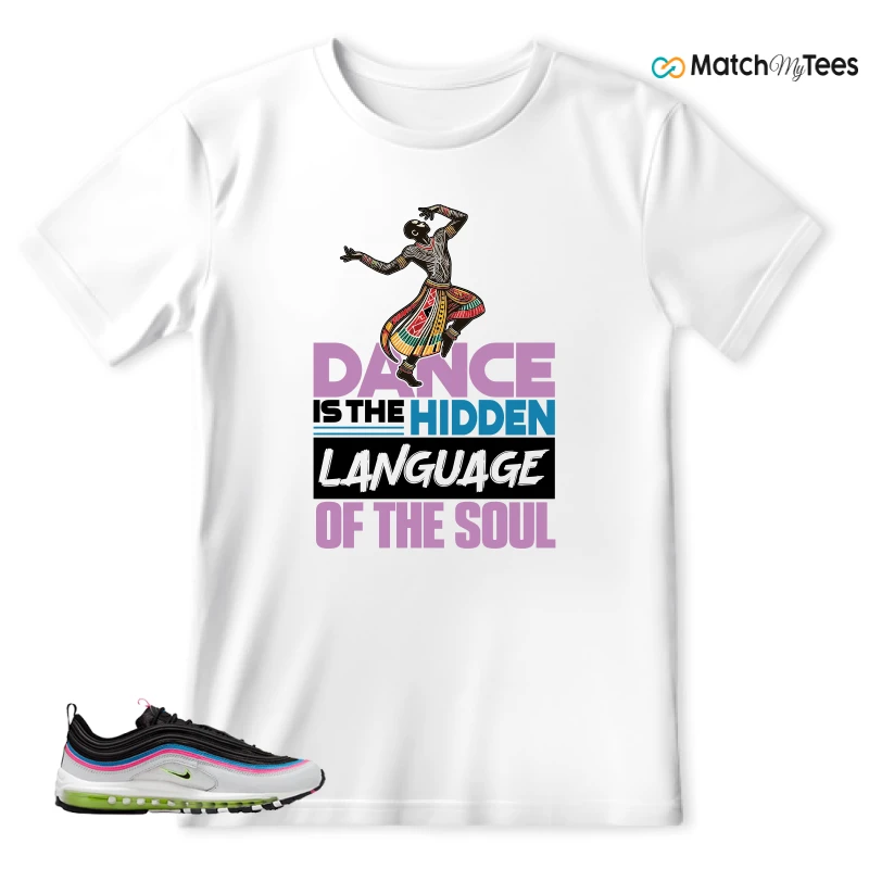NIKE AIR MAX 97 NEON BLACK WHITE SNEAKER Matching Tees t-shirt