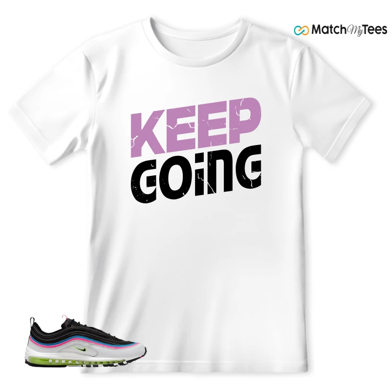 NIKE AIR MAX 97 NEON BLACK WHITE SNEAKER Matching Tees t-shirt
