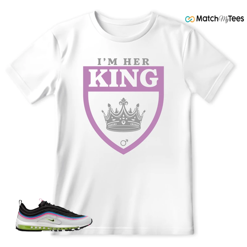 NIKE AIR MAX 97 NEON BLACK WHITE SNEAKER Matching Tees t-shirt
