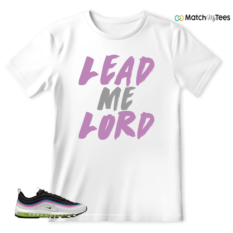NIKE AIR MAX 97 NEON BLACK WHITE SNEAKER Matching Tees t-shirt