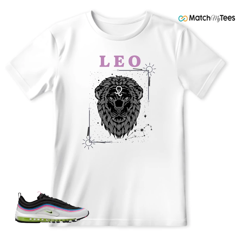 NIKE AIR MAX 97 NEON BLACK WHITE SNEAKER Matching Tees t-shirt
