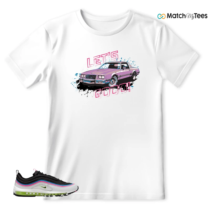 NIKE AIR MAX 97 NEON BLACK WHITE SNEAKER Matching Tees t-shirt