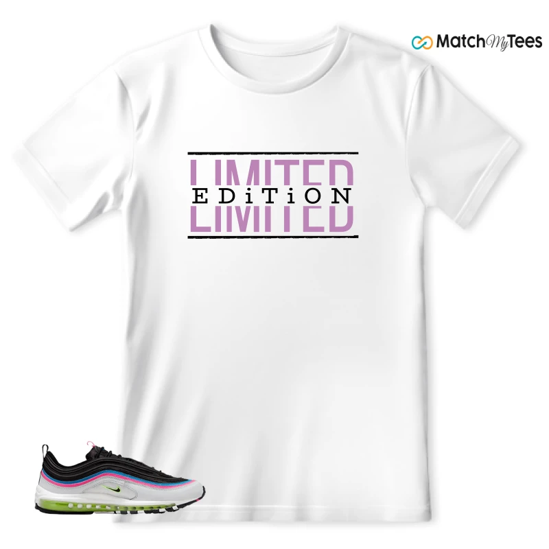 NIKE AIR MAX 97 NEON BLACK WHITE SNEAKER Matching Tees t-shirt