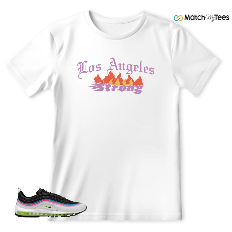 NIKE AIR MAX 97 NEON BLACK WHITE SNEAKER Matching Tees t-shirt