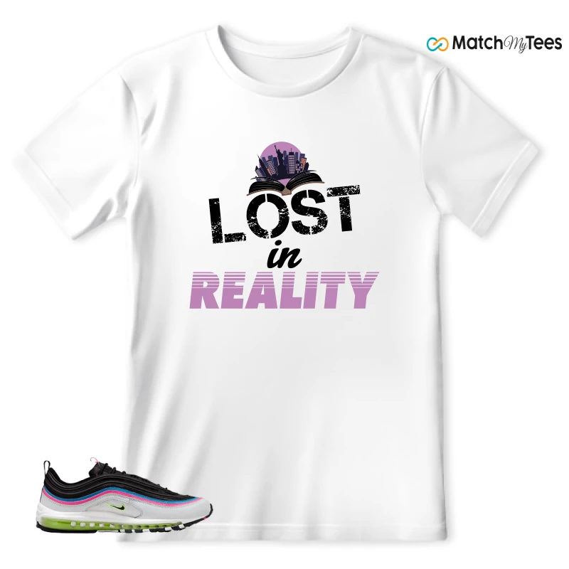 NIKE AIR MAX 97 NEON BLACK WHITE SNEAKER Matching Tees t-shirt