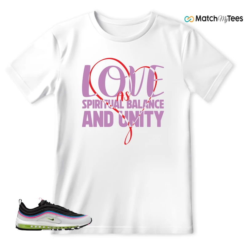 NIKE AIR MAX 97 NEON BLACK WHITE SNEAKER Matching Tees t-shirt