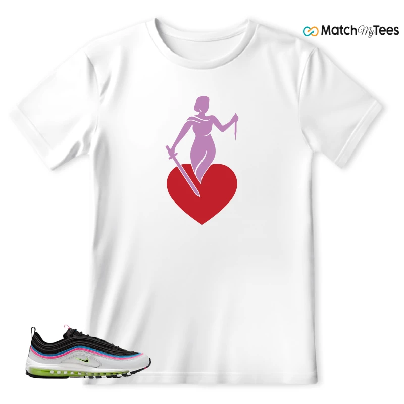 NIKE AIR MAX 97 NEON BLACK WHITE SNEAKER Matching Tees t-shirt