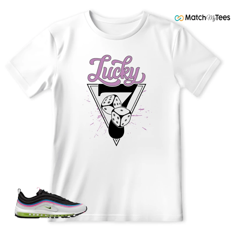 NIKE AIR MAX 97 NEON BLACK WHITE SNEAKER Matching Tees t-shirt