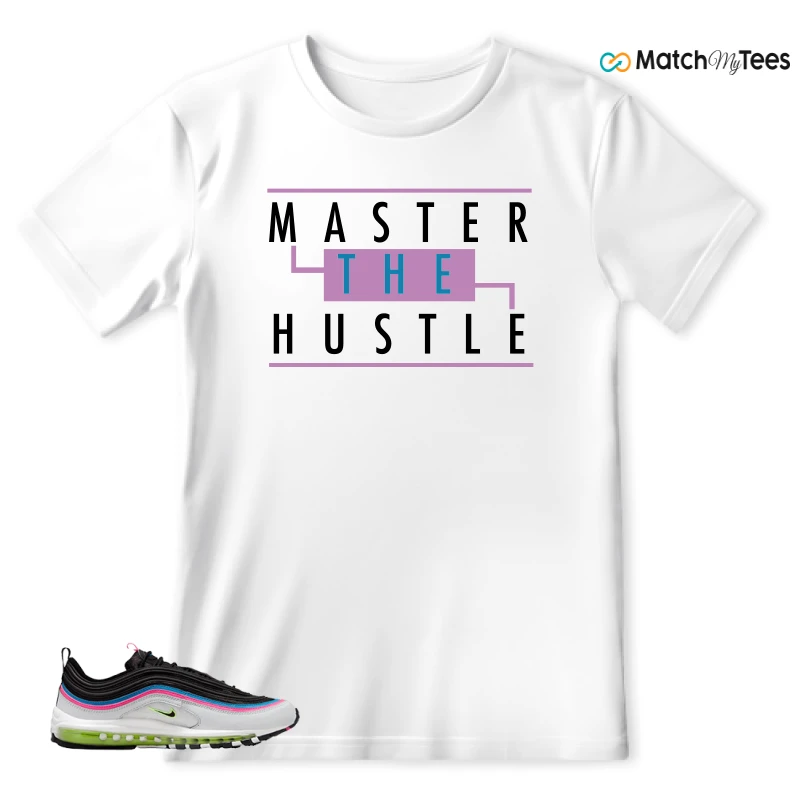 NIKE AIR MAX 97 NEON BLACK WHITE SNEAKER Matching Tees t-shirt