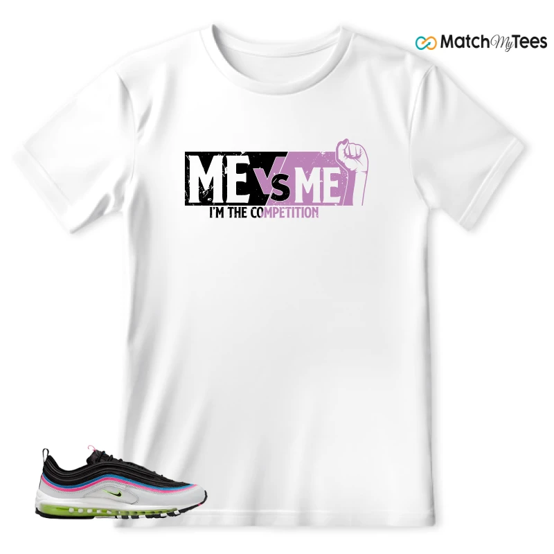 NIKE AIR MAX 97 NEON BLACK WHITE SNEAKER Matching Tees t-shirt