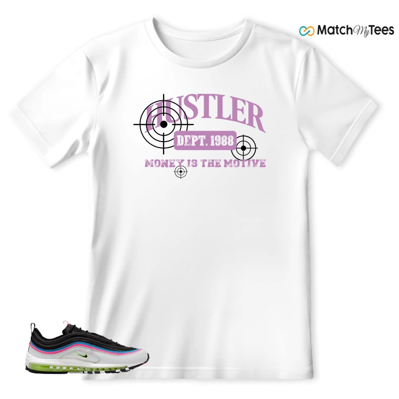 NIKE AIR MAX 97 NEON BLACK WHITE SNEAKER Matching Tees t-shirt
