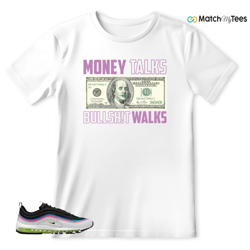 NIKE AIR MAX 97 NEON BLACK WHITE SNEAKER Matching Tees t-shirt