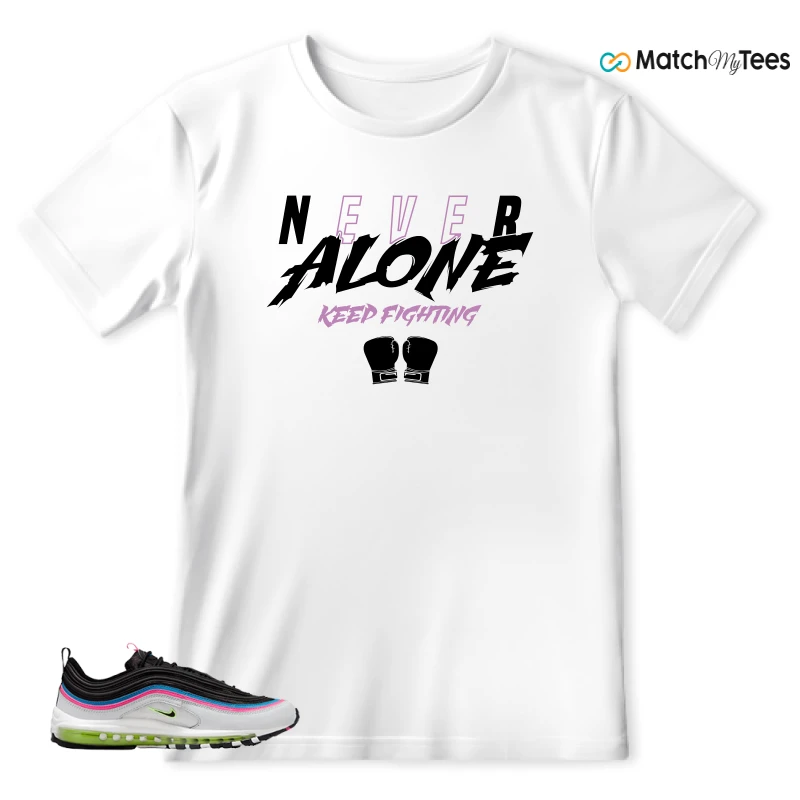 NIKE AIR MAX 97 NEON BLACK WHITE SNEAKER Matching Tees t-shirt