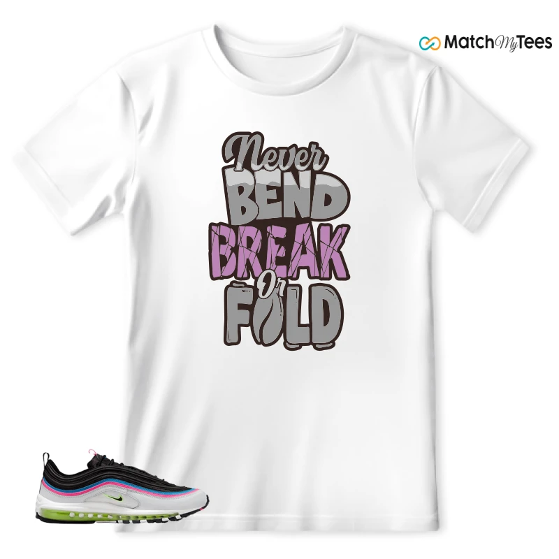 NIKE AIR MAX 97 NEON BLACK WHITE SNEAKER Matching Tees t-shirt
