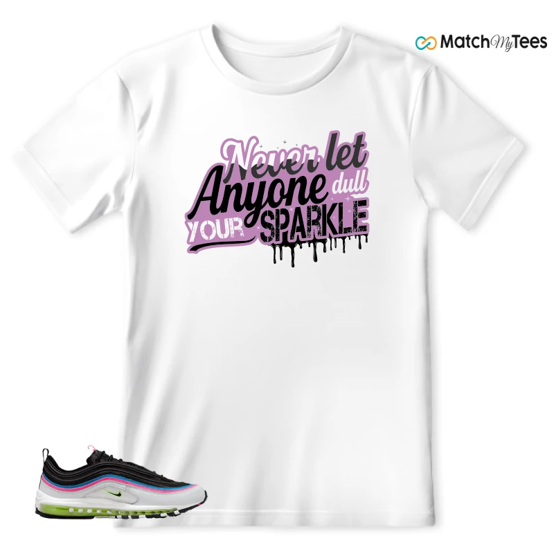 NIKE AIR MAX 97 NEON BLACK WHITE SNEAKER Matching Tees t-shirt