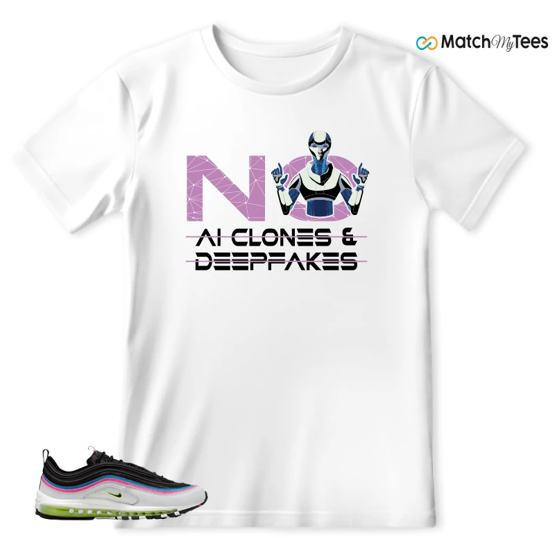 NIKE AIR MAX 97 NEON BLACK WHITE SNEAKER Matching Tees t-shirt