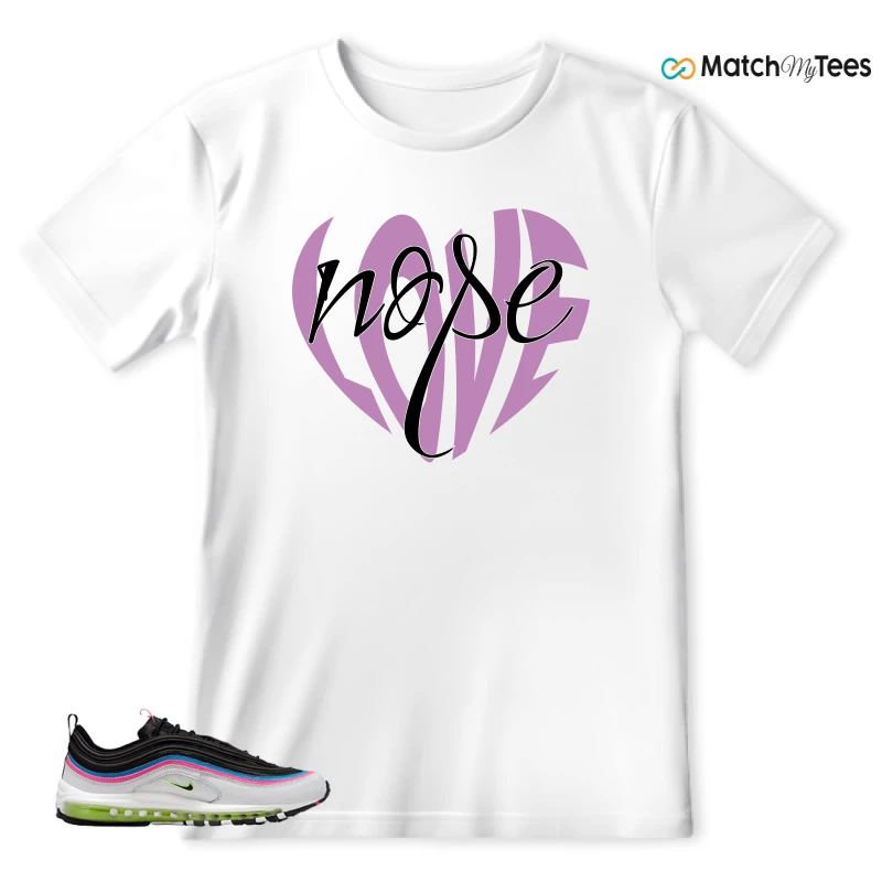 NIKE AIR MAX 97 NEON BLACK WHITE SNEAKER Matching Tees t-shirt