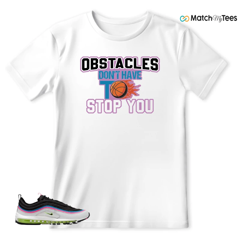 NIKE AIR MAX 97 NEON BLACK WHITE SNEAKER Matching Tees t-shirt