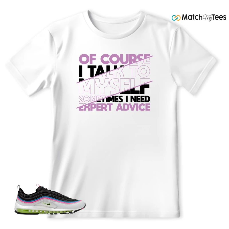 NIKE AIR MAX 97 NEON BLACK WHITE SNEAKER Matching Tees t-shirt