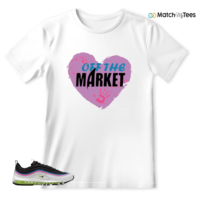 NIKE AIR MAX 97 NEON BLACK WHITE SNEAKER Matching Tees t-shirt