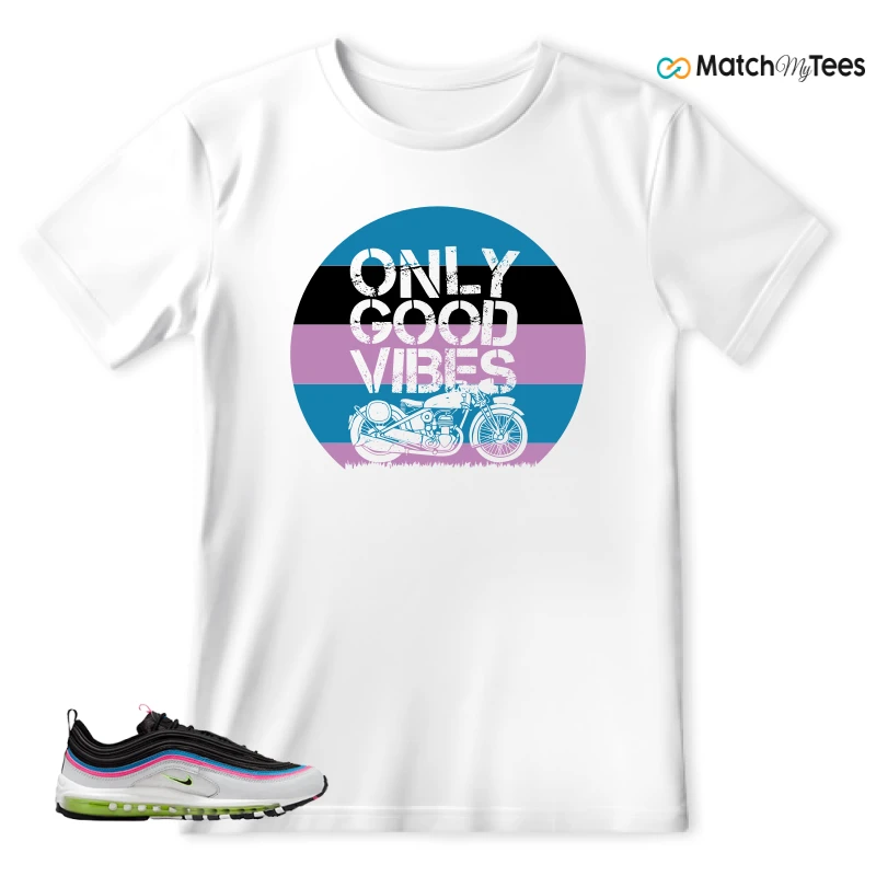 NIKE AIR MAX 97 NEON BLACK WHITE SNEAKER Matching Tees t-shirt