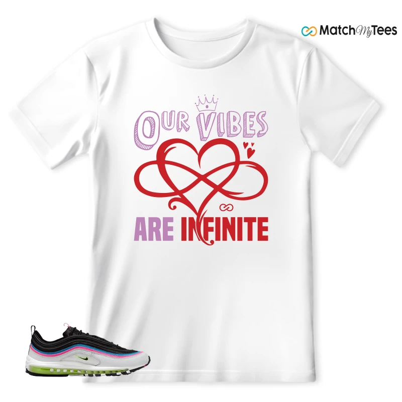NIKE AIR MAX 97 NEON BLACK WHITE SNEAKER Matching Tees t-shirt