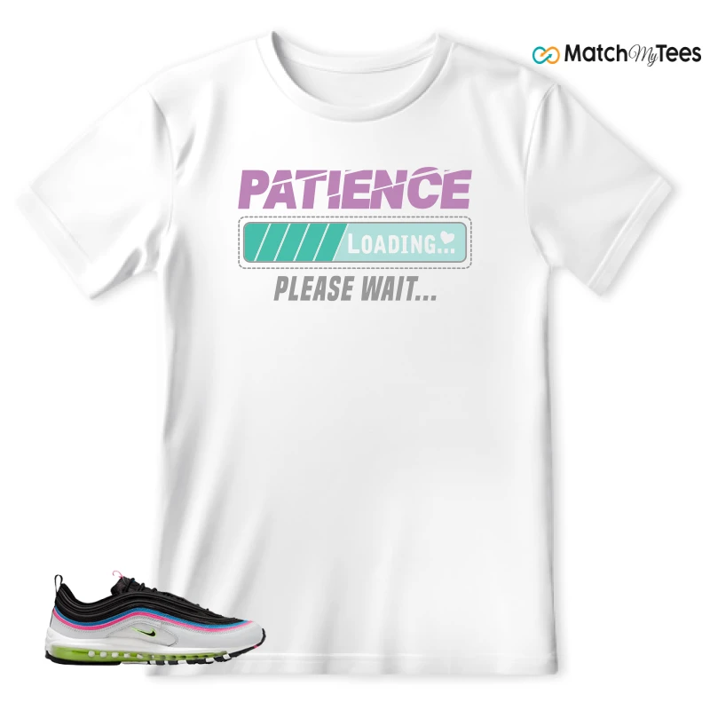 NIKE AIR MAX 97 NEON BLACK WHITE SNEAKER Matching Tees t-shirt