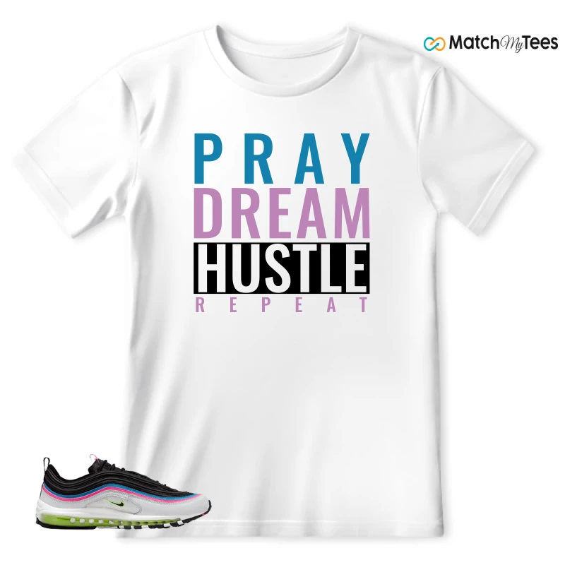 NIKE AIR MAX 97 NEON BLACK WHITE SNEAKER Matching Tees t-shirt