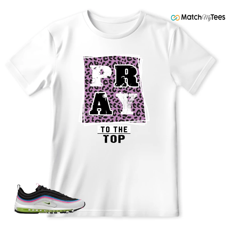 NIKE AIR MAX 97 NEON BLACK WHITE SNEAKER Matching Tees t-shirt
