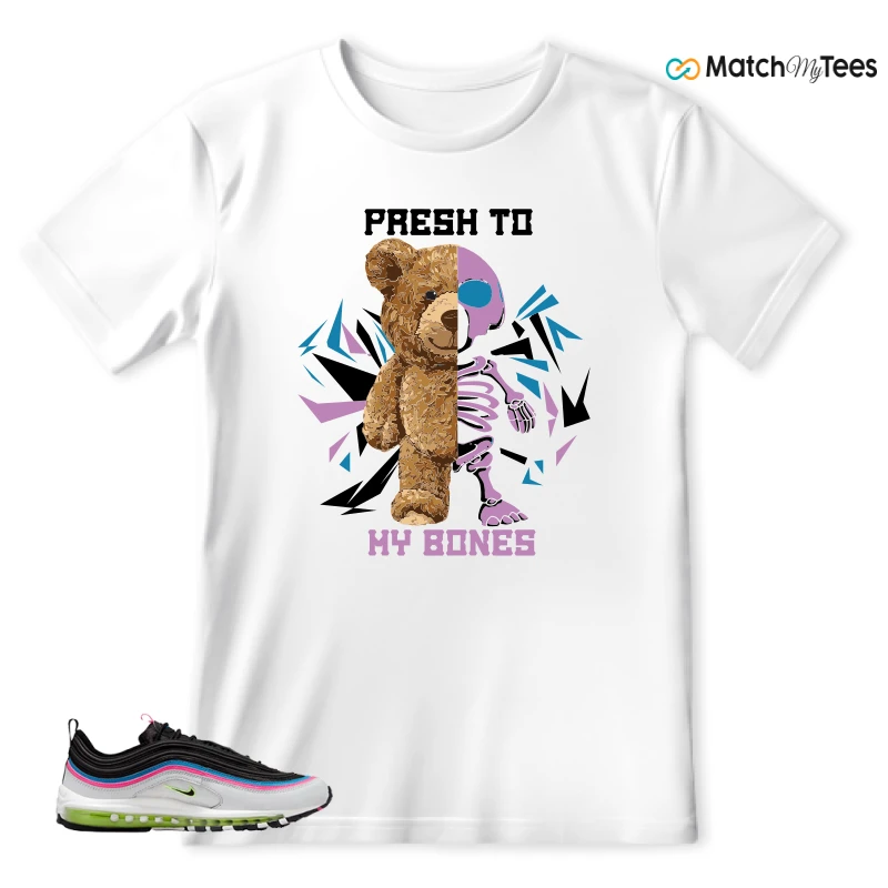 NIKE AIR MAX 97 NEON BLACK WHITE SNEAKER Matching Tees t-shirt
