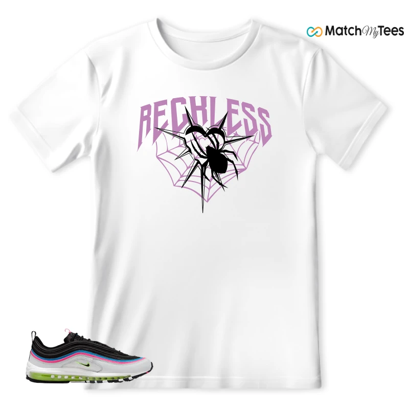 NIKE AIR MAX 97 NEON BLACK WHITE SNEAKER Matching Tees t-shirt