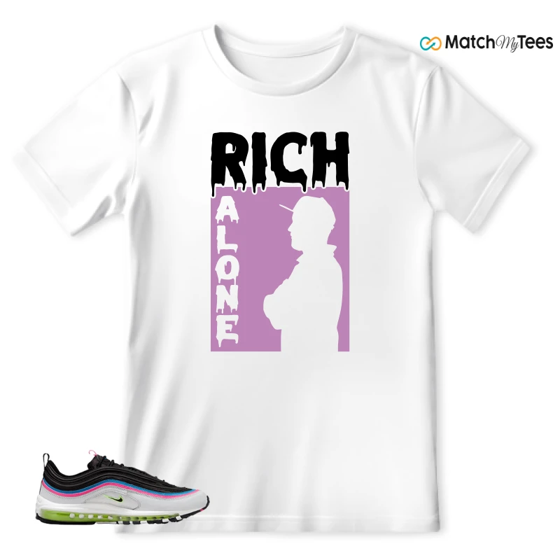 NIKE AIR MAX 97 NEON BLACK WHITE SNEAKER Matching Tees t-shirt