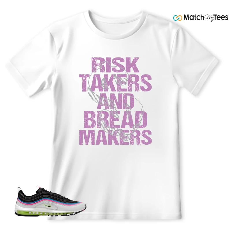 NIKE AIR MAX 97 NEON BLACK WHITE SNEAKER Matching Tees t-shirt