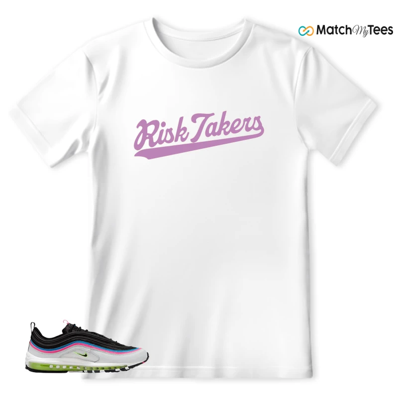 NIKE AIR MAX 97 NEON BLACK WHITE SNEAKER Matching Tees t-shirt