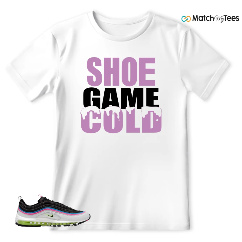NIKE AIR MAX 97 NEON BLACK WHITE SNEAKER Matching Tees t-shirt