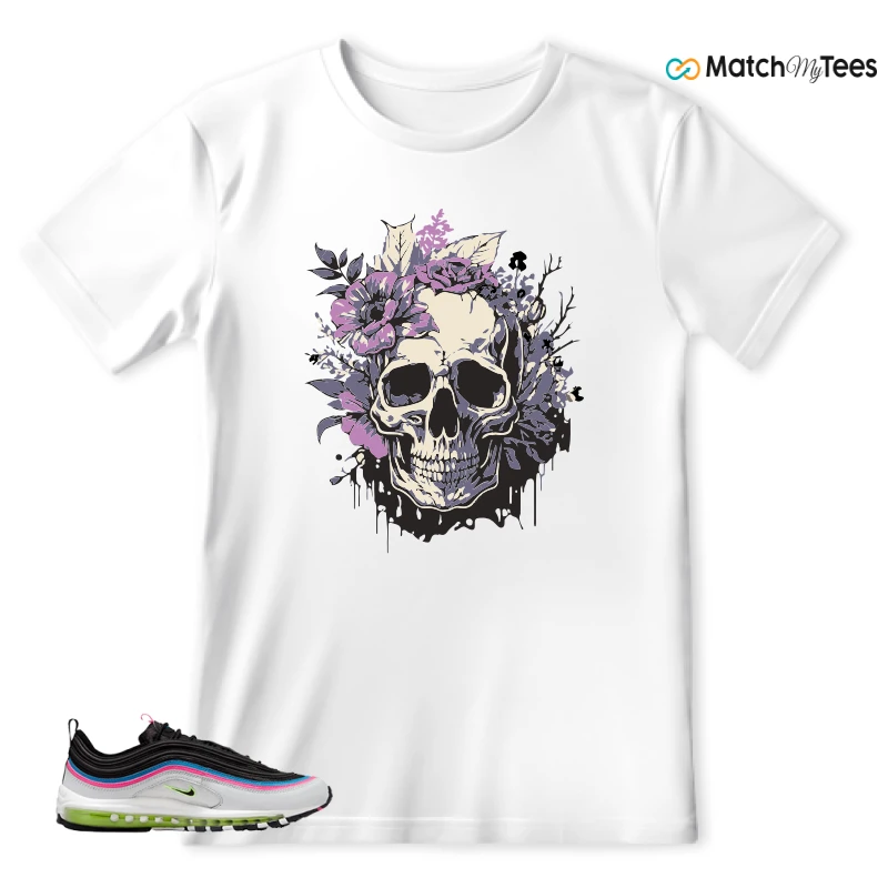 NIKE AIR MAX 97 NEON BLACK WHITE SNEAKER Matching Tees t-shirt