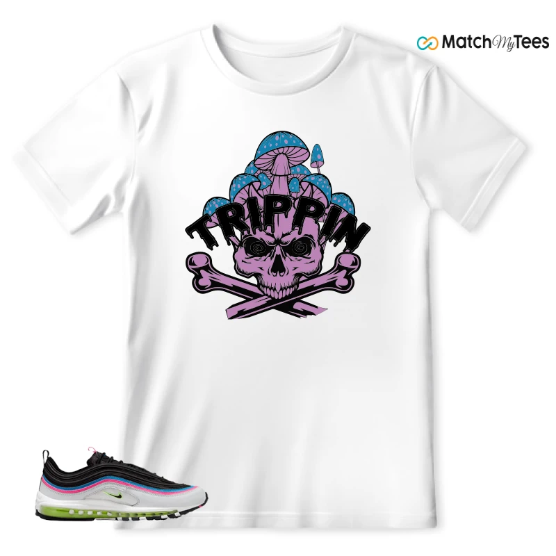 NIKE AIR MAX 97 NEON BLACK WHITE SNEAKER Matching Tees t-shirt