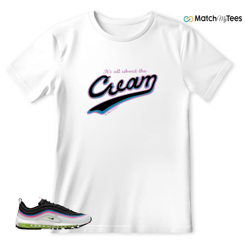 NIKE AIR MAX 97 NEON BLACK WHITE SNEAKER Matching Tees t-shirt