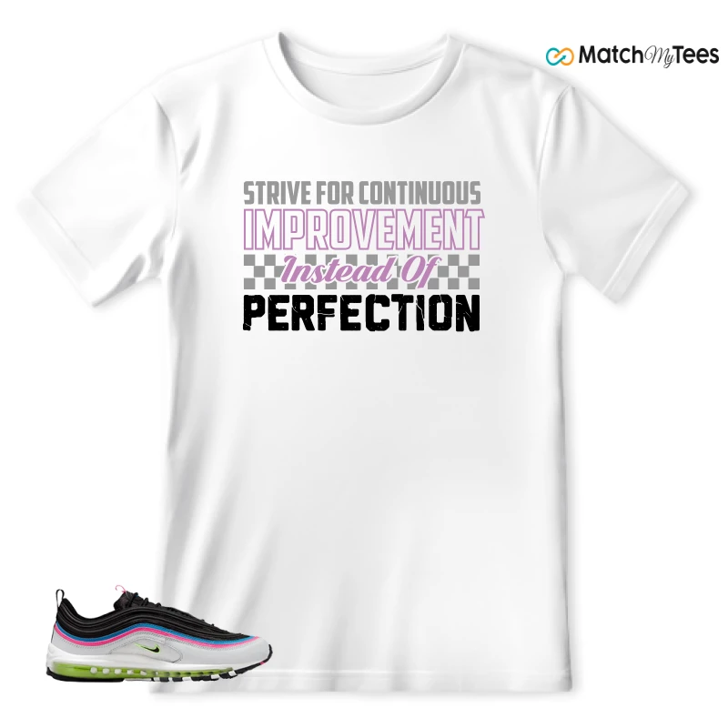 NIKE AIR MAX 97 NEON BLACK WHITE SNEAKER Matching Tees t-shirt