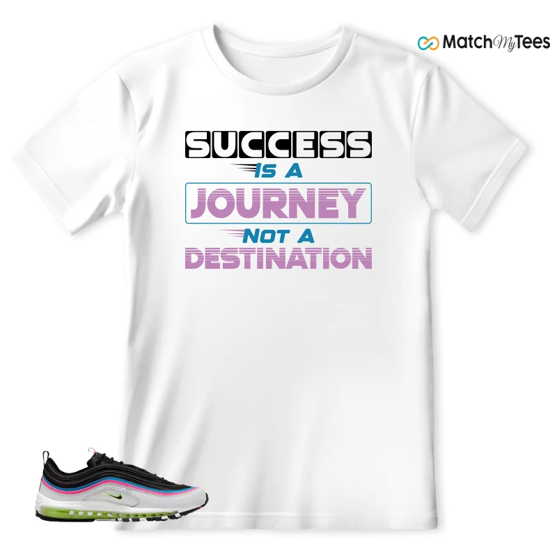 NIKE AIR MAX 97 NEON BLACK WHITE SNEAKER Matching Tees t-shirt