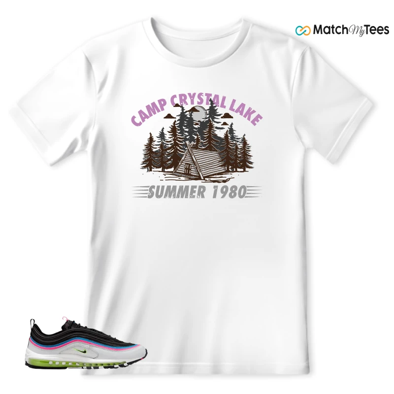 NIKE AIR MAX 97 NEON BLACK WHITE SNEAKER Matching Tees t-shirt