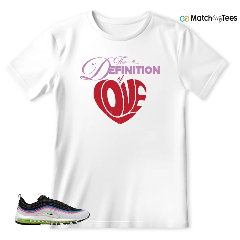 NIKE AIR MAX 97 NEON BLACK WHITE SNEAKER Matching Tees t-shirt