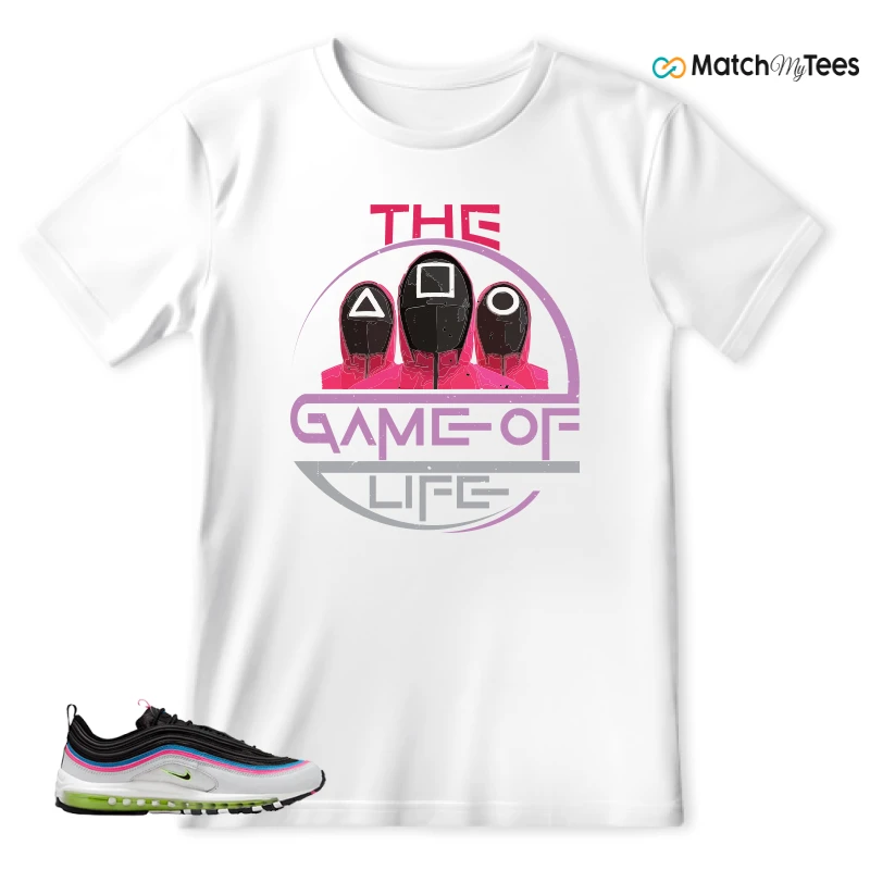 NIKE AIR MAX 97 NEON BLACK WHITE SNEAKER Matching Tees t-shirt