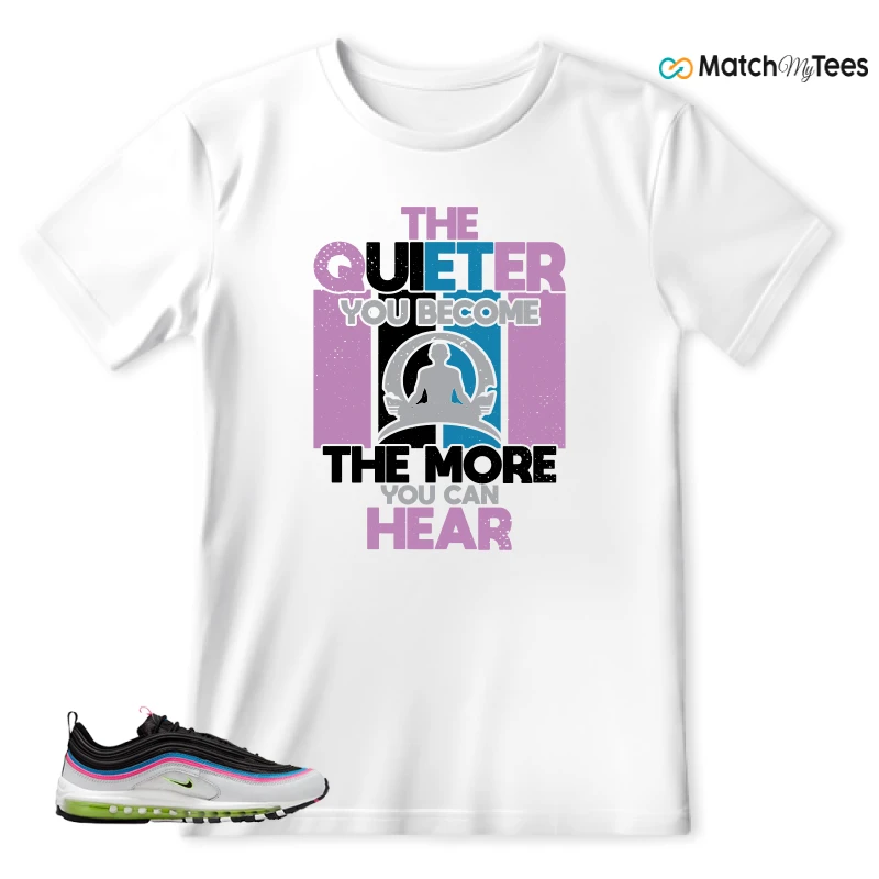 NIKE AIR MAX 97 NEON BLACK WHITE SNEAKER Matching Tees t-shirt