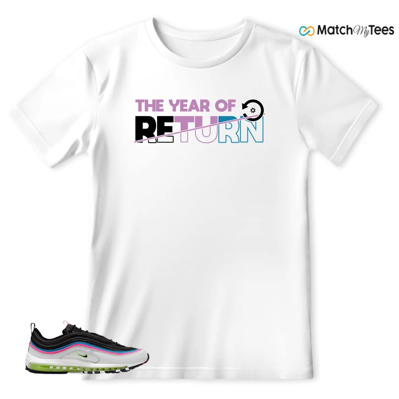 NIKE AIR MAX 97 NEON BLACK WHITE SNEAKER Matching Tees t-shirt